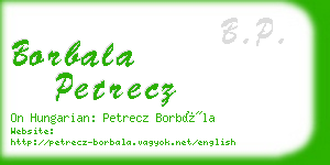 borbala petrecz business card